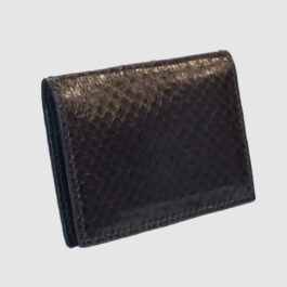 Black salmon bifold fish leather card wallet